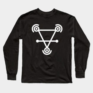 Earth, Alchemical Symbol Design White Long Sleeve T-Shirt